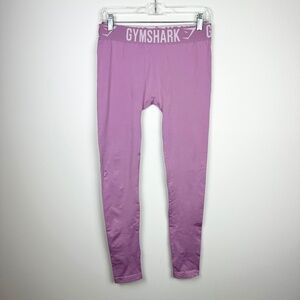 Gymshark Purple Seamless Anti-roll Mid Rise Leggings Logo Waistband